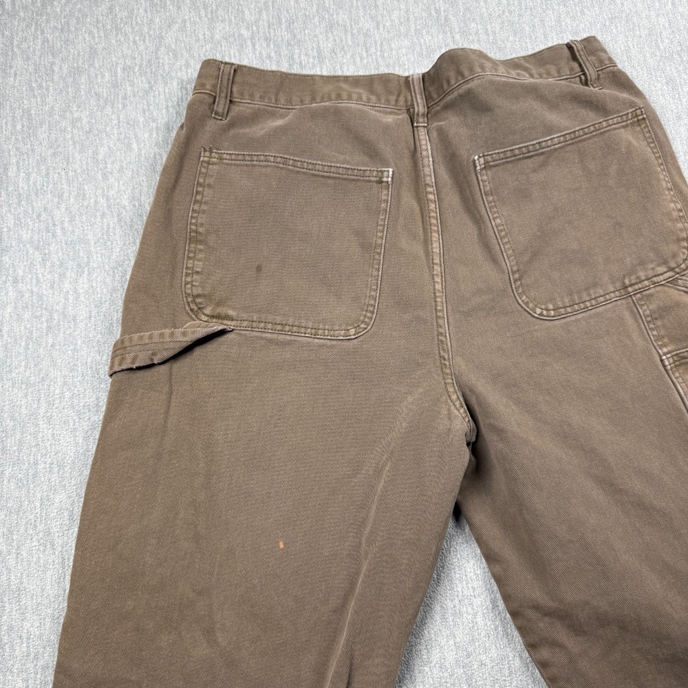 RSQ Pants Men 34x32 Brown Straight Carpenter Utility Work Denim Casual Cotton - Picture 9 of 10